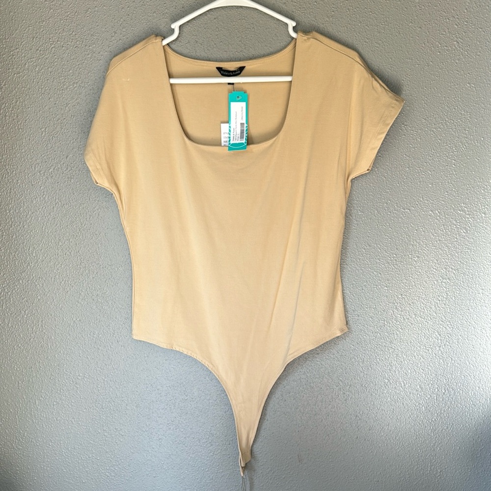 NWT square neck bodysuit